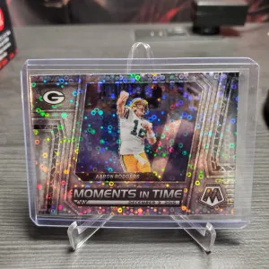 2023 Panini Mosaic - Moments In Time No Huddle Silver Prizm #MT-20 Aaron Rodgers front