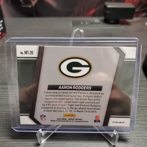 2023 Panini Mosaic - Moments In Time No Huddle Silver Prizm #MT-20 Aaron Rodgers back