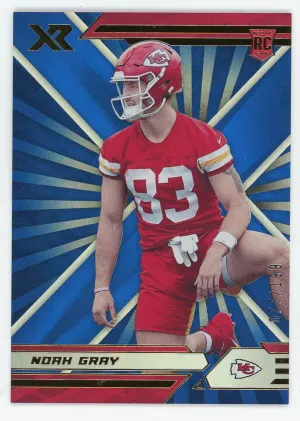 2021 Panini XR #190 Noah Gray Rookie Blue /199 front