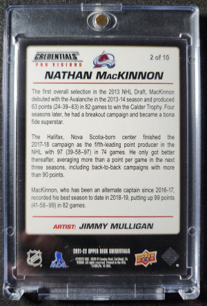Nathan MacKinnon Pro Visions back
