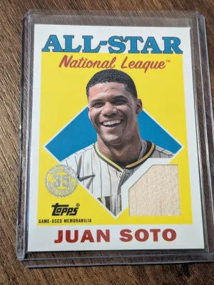 Juan Soto 2023 Topps Series 2 88ASR-JS 1988 All Star Bat Game Used Memorabilia front