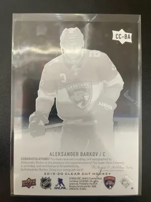 2019-20 Clear Cut Hockey Aleksander Barkov Autograph back