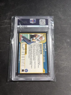 2000 Bowman Tom Brady PSA 8 back