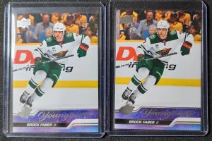Brock Faber Young Guns lot of 2 front