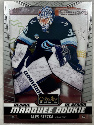2024-25 O Pee Chee Platinum- Ales Stezka Marquee Rookie front
