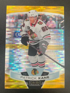 2019-20 O-pee-chee Platinum Patrick Kane Seismic Gold /50 front