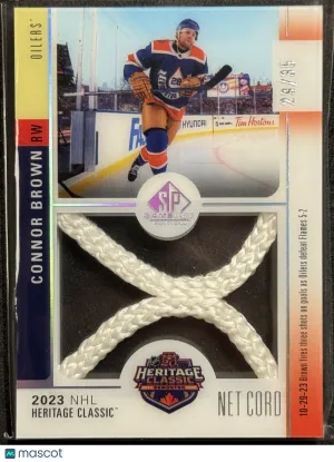 2024-25 UD SP Game Used Heritage Classic Connor Brown #HCN-CB 29/35 Net Cord front