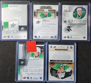Jason Robertson Lot of 5 Patch cards back