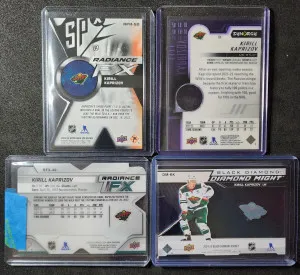 Kirill Kaprizov 4 Card Lot back