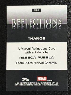 2025 Topps Chrome Marvel Thanos Reflections SP SSP Case Hit MR-4 back