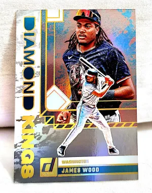 🔥🔥2025 James Wood Panini Donruss Diamond Kings Rookie Holo Foil Baseball Card🔥🔥 front