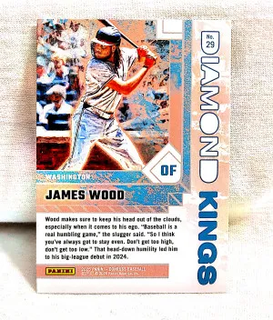 🔥🔥2025 James Wood Panini Donruss Diamond Kings Rookie Holo Foil Baseball Card🔥🔥 back