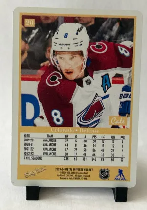 23-24 Skybox Metal Universe 1990 Retros - Cale Makar back