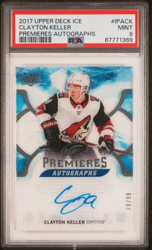 2017 Upper Deck Ice Premieres Autographs Clayton Keller Premieres Autographs front
