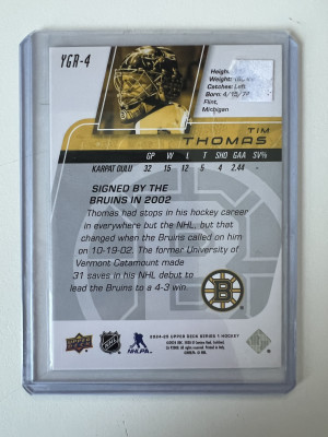 2024 2005-06 Upper Deck Young Guns Tim Thomas Parallel/Variety back