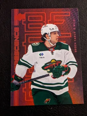 BROCK FABER FLUORESCENCE RED ROOKIE 2023-24 UPPER DECK #F-27 RC front