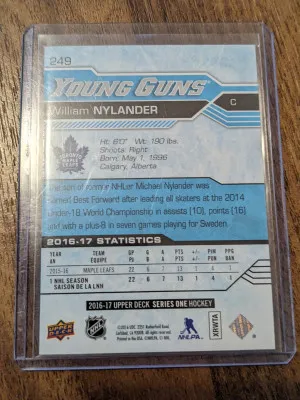 William nylander young guns 2016-17 back