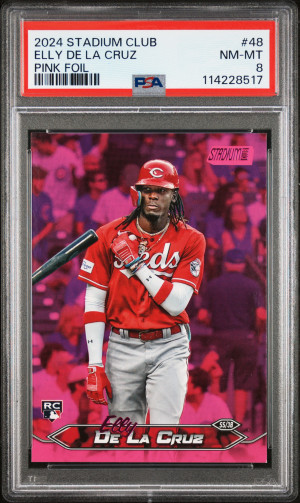 2024 Topps Stadium Club Elly De La Cruz Pink Foil front
