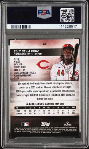 2024 Topps Stadium Club Elly De La Cruz Pink Foil back