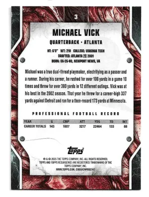 2024 Topps Resurgence #3 Michael Vick - Atlanta Falcons back