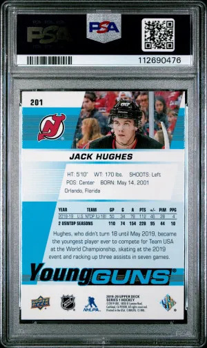 2019 Upper Deck Jack Hughes back