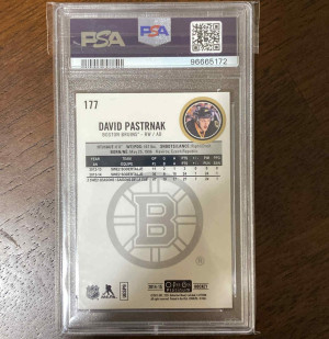 David Pastrnak 2014-15 O-Pee-Chee Platinum Refractor PSA 10 POP 15 back