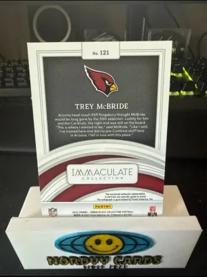 2022 Panini Immaculate Collection - Rookie Patch Autographs Trey McBride #121... back