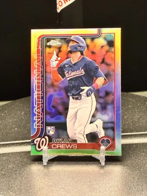 2025 Topps Chrome Dylan Crews Refractor Rookie RC front