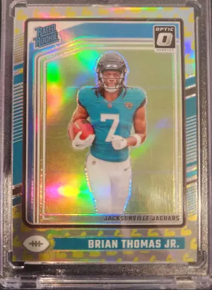 2024 Donruss Optic Brain Thmas Jr. Flex Emoji 8/149 front