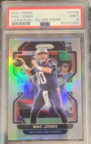 2021 Panini Prizm Mac Jones Variation-Silver Prizm front