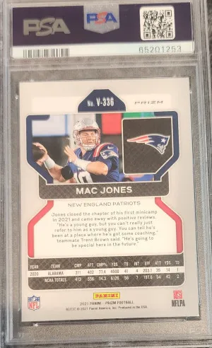 2021 Panini Prizm Mac Jones Variation-Silver Prizm back