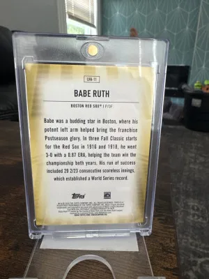 2024 Topps Update #LHA-11 Babe Ruth Legendary Home Field Advantage back