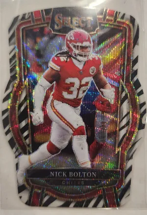 2022 Select Nick Bolton Club Level Zebra Die Cut front