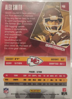 2014 Certified Alex Smith back