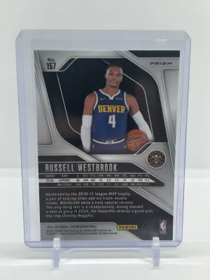 2024 Panini Prizm Russell Westbrook White Sparkle back