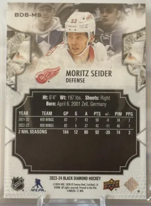 2023-24 Black Diamond Hockey Moritz Seider /349 back