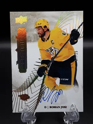 2022-23 Upper Deck Premier Gold Auto Roman Josi Auto /25 Predators front