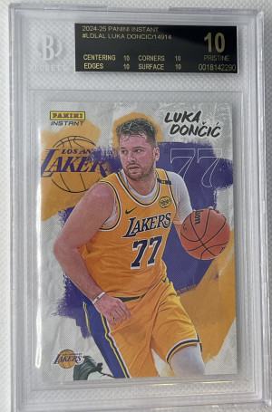 2024-25 Panini Instant Luka Doncic #LD-LAL BGS 10 Black Label front