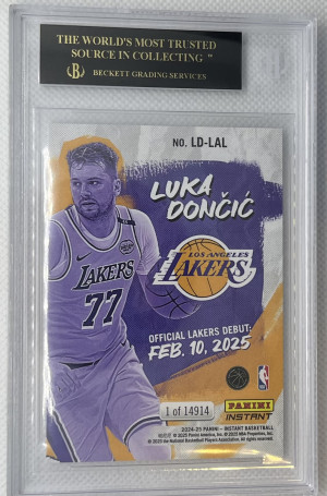 2024-25 Panini Instant Luka Doncic #LD-LAL BGS 10 Black Label back