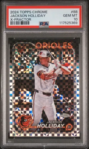 2024 Topps Chrome Jackson Holliday X-Fractor front