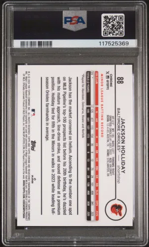 2024 Topps Chrome Jackson Holliday X-Fractor back