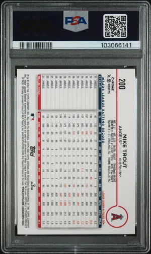 2024 Topps Chrome Logofractor Edition Mike Trout Blue Refractor back