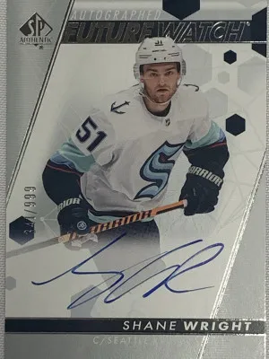 2022-23 SP Authentic Shane Wright Future Watch Auto /999 front