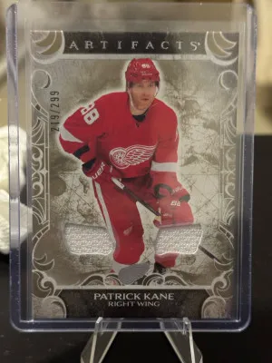 2024-25 Artifacts Patrick Kane Gold Materials Dual Game Used Relics /299 front