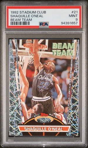 1992 Stadium Club Beam Team Shaquille O'neal Beam Team front