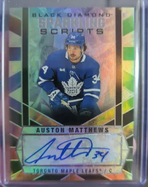 22-23 UD Black Diamond Sparkling Scrips Austin Mathews front