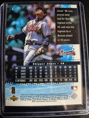 1999 Upper Deck Chipper Jones back