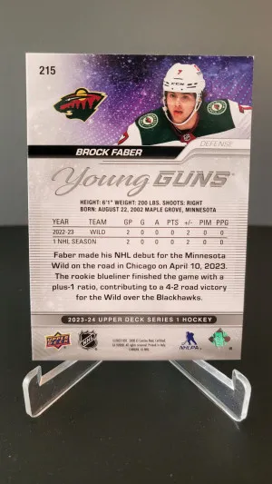 Brock Faber Young Guns back