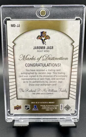 15-25 SPA Marks Of Distinction Jaromir Jagr Auto /25 back