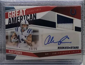 2023 Panini Rookies And Stars #GA-AP Alec Pierce Great American Signatures Patch Autograph Numbered 24/25 front